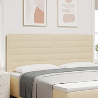vidaXL Sänggavel Linjer Design Grädde 200 cm Tyg
