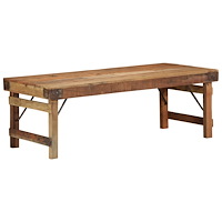 vidaXL Kaffebord Naturligt trä Massivt trä 110 x 55 x 40 cm Enkelt