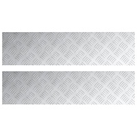 vidaXL Aluminiumcheckerplattor 2 stycken Halkfria 80x20 cm