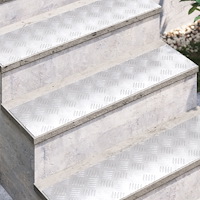 vidaXL Aluminiumcheckerplattor 2 stycken Halkfria 80x20 cm