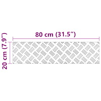 vidaXL Aluminiumcheckerplattor 2 stycken Halkfria 80x20 cm