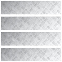 vidaXL Aluminium Rutplattor 4 st Halkfri 90x20 cm