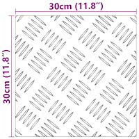 vidaXL Aluminiumplattor - 2 stycken, Halkfria, 30x30 cm