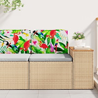 vidaXL Pallkudde för ryggstöd Tropisk djungel 50x40x12 cm Oxford tyg