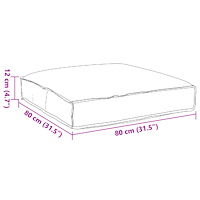 vidaXL Pallkudde för Sittplats Taupe 80x80x12 cm Oxford Tyg