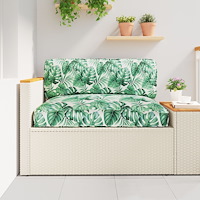 vidaXL Pallkudde för sittplats Bladmönster 120x80x12 cm Oxford-tyg