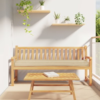 vidaXL Pallkuddar för Bänk 2 st Beige 180x40x8 cm Oxfordtyg
