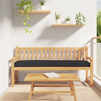 vidaXL Palettkuddar för bänk 2 stycken Svart 180x40x8 cm Oxfordtyg