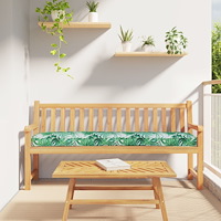vidaXL Pallkuddar för bänk 2 st Bladmönster 180x40x8 cm Oxford-tyg