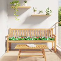 vidaXL Pallkuddar för Bänk 2 st Tropisk Djungel 200x40x8 cm Oxford Tyg