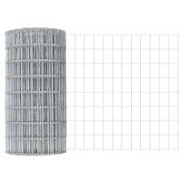 vidaXL Euro Staket med 11 U-poster Silver 0,4x25 m Stål
