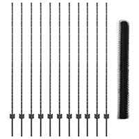 vidaXL Trädgårdsgärdset Set om 2 Grå Pulverlackerat stål 25 x 1,5 m