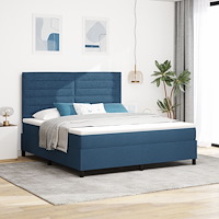 vidaXL Boxspärrsäng med madrass och LED-ljus 180x200 cm tyg