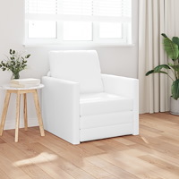 vidaXL Soffa säng 2-i-1 Vit 74x77x81 cm Konstläder