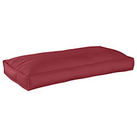 vidaXL Pallkudde för Sitt/ Ryggstöd Vinröd 120x60x12 cm Oxford Tyg