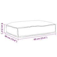 vidaXL Palletkudde för säte Taupe 60x40x8 cm Oxford tyg