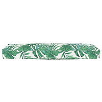 vidaXL Pallkudde för bänk bladdesign 120x40x8 cm Oxford tyg