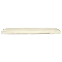 vidaXL Palletkudde för bänk Grädde 150x40x8 cm Oxford-tyg
