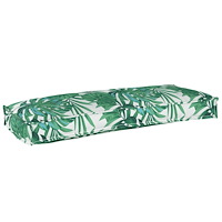 vidaXL Pallkuddar för Bänk 2-pack Bladmönster 100x40x8 cm Oxford Tyg