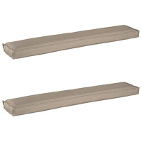 vidaXL Palldynor för Bänk 2 delar Taupe 200x40x8 cm Oxfordtyg