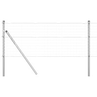 vidaXL Staketposter 7 st Ø32 mm 80 cm Galvaniserat Stål