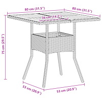 vidaXL 5-delat trädgårdsmöbelset med kuddar Beige Poly rotting