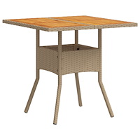 vidaXL 5-delat trädgårdsmöbelset med kuddar Beige Poly rotting