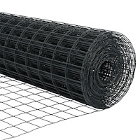vidaXL Euro Stängsel med 22 U-stolpar Grå 1x25 m Stål