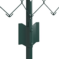 vidaXL Kedjefäste med 22 U-stolpar Grön 0.6x25 m Stål