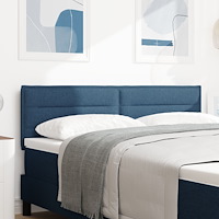 vidaXL LED-sänggavel Linjer Design Blå 72 cm Tyg