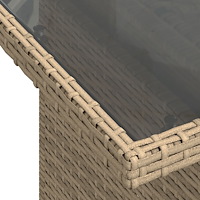vidaXL 7-delat trädgårdssoffset med dynor beige poly rattan