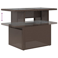 vidaXL 9-delat Trädgårdssoffset med Kuddar Brun Poly Rattan