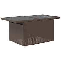 vidaXL 9-delat Trädgårdssoffset med Kuddar Brun Poly Rattan
