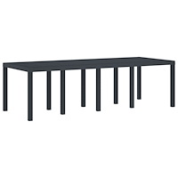 vidaXL 11-delars Trädgårdsmöbelset med Kuddar Antracit Poly Rattan