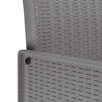 vidaXL 11 Delar Trädgårdsmatsal med Kuddar Ljus Grå Poly Rattan