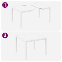 vidaXL 3 Delat Trädgårdsmöbelset med Kuddar Vitt Poly Rattan
