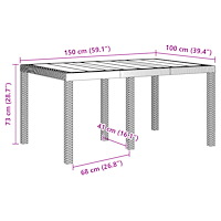 vidaXL 5 Delars Trädgårdsmöbel Set med Kuddar Anthracite Poly Rattan