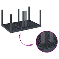 vidaXL 5 Delars Trädgårdsmöbel Set med Kuddar Anthracite Poly Rattan