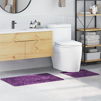 vidaXL 2-delars Badrumsmattset Lila Antiskid