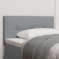 vidaXL Sänggavel Knappradig Ljusgrå 80 cm Tyg