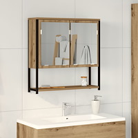 vidaXL Spegelskåp för badrum artisan ek 60x16x60 cm konstruerat trä