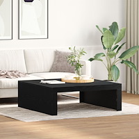 vidaXL Svart Ek Kaffe Bord - 100x100x35 cm Tillverkat av Engineering Wood