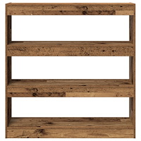 vidaXL Bokhylla/rumsavdelare rustikt trä 100x30x103cm konstruerat trä