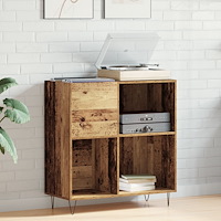 vidaXL Skåp för vinylskivor artisian ek 84,5x38x90 cm konstruerat trä