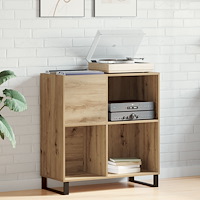 vidaXL Skåp för vinylskivor återvunnet trä 84,5x38x89 cm konstr. trä