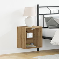 vidaXL Svävande hylla artisan ek 40x28,5x40 cm konstruerat trä