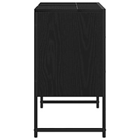 vidaXL Tvättställ för badrum svart ek 60x33x60 cm konstruerat trä