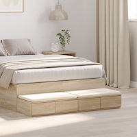 vidaXL Sänglådor sonoma-ek 120x36,5x16,5 cm konstruerat trä
