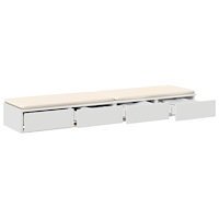 vidaXL Sänglådor Vita 160x36.5x16.5 cm i Konstruktions trä