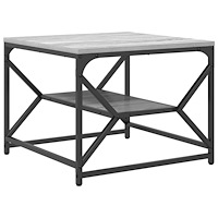 vidaXL Kaffe Bord med Hylla - Grå Sonoma - 51x50x40 cm - Tillverkat av Konstruerat Trä